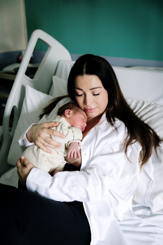 servizio fotografico primi respiri - mamma e bimbo